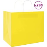  Papirnate vrećice 250 kom s ručkama žute 32x22x28 cm | shoptok.hr
