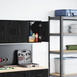 vidaXL Garažni zidni ormarić od crnog konstruiranog drva | shoptok.hr