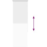vidaXL rolo zatemnjena bela 60x150cm tkanina širina 55,7cm poliester | Shoptok.si