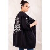 armonika Women's Black Back Floral Printed Seasonal Jacket cene