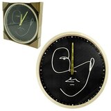  Stenska ura Face (premer: 13 cm, črna barva) Cene