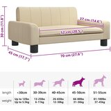 Krevet za pse krem 70 x 45 x 30 cm od tkanine | shoptok.hr