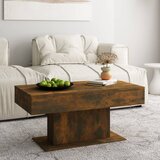 vidaXL Klubska mizica dimljeni hrast 96x50x45 cm konstruiran les Cene