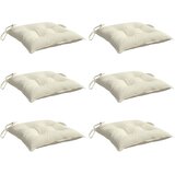  Jastuci za stolice 6 kom krem bijeli 40x40x7 cm tkanina Oxford | shoptok.hr