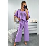 Kesi Set of blouses with trousers light purple cene