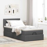 vidaXL otomanski okvir kreveta s madraca tamnosivi 100x200cm tkanine | shoptok.hr