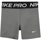 Nike Sportske hlače siva melange / crna / bijela
