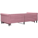 vidaXL Dnevni krevet na razvlačenje ružičasti 100 x 200 cm baršunasti | shoptok.hr