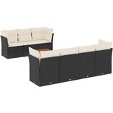  The Living Store Vrtna sedežna garnitura 8-delna z blazinami črn poli ratan - Vrtna Sedežna Garniture, (21451516) | Shoptok.si