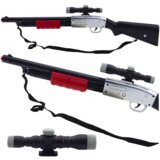 Puška za igru sa nišanom i zvučnim efektima 65cm - crna  Puška za igru sa nišanom i zvučnim efektima 65cm - crna Slike