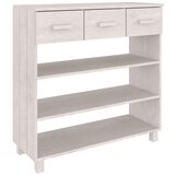 Maison Chic konzolna miza - miza ob steni HAMAR bela 90x35x90 cm trdna borovina, (21786029) Cene