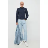 Calvin Klein Majica dugih rukava za muškarce, boja: tamno plava, jednobojni model
