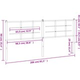  Metalno zamjensko uzglavlje crno 200 cm | shoptok.hr