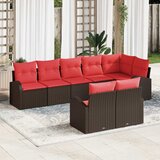  Sjedeća garnitura za vrt 8 kom. Smeđa poliratan 289.0 x 124.0 x 85 cm | shoptok.hr