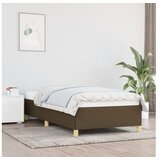  Posteljni okvir temno rjav 100x200 cm blago | Shoptok.si