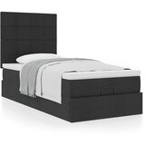 vidaXL Otomanski okvir kreveta s madraca crni 100x200cm tkanine Cijene