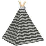  Pesji šotor z blazino Bela in siva 40 x 40 x 50 cm Poliester, (5000217164) | Shoptok.si