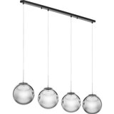 UNIPRODO Moderna 4-točkovna stropna svetilka E27 - dimljeno steklo, (21101639) Cene