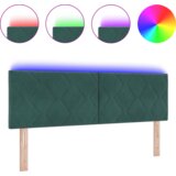  LED uzglavlje dizajn dijamantskih blokova tamnozelena 144 cm baršun | shoptok.hr
