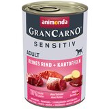 Animonda GranCarno Adult Sensitive 24 x 400 g - Govedina in krompir Cene