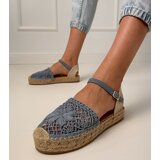 D/CEO Blue perforated espadrille sandals Santos | shoptok.hr