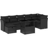  The Living Store Vrtna sedežna garnitura 8-delna z blazinami črn poli ratan - Vrtna Sedežna Garniture, (21465231) | Shoptok.si