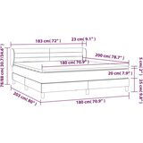  Box spring postelja z vzmetnico svetlo siva 180x200 cm blago, (20930279) | Shoptok.si