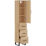  Visoka komoda hrasta sonome 34,5x34x180cm od konstruiranog drva | shoptok.hr