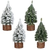 MICA Decorations Okrasno drevo 19 cm zeleno z ivjem 4 vrste sortirano Cene