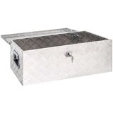 vidaXL Kutija za pohranu srebrna 90 x 47 x 33,5 cm aluminijska | shoptok.hr