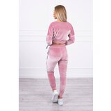 Kesi Velour set with Queen inscription dark powder pink Cijene