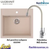  Granitna sudopera Ulgranit ULG560 (BEŽ) + fleksibilna slavina Minotti - SET | Eponuda.com