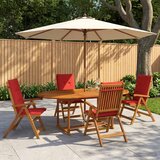  Set za blagovanje u vrtu od 5 dijelova Prirodna | shoptok.hr
