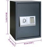 Digitalni sef s zaključavanjem Tamno siva 35 x 31 x 50 cm Čelik | shoptok.hr