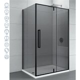 Copen tuš kabina absolut black 1200x800x2000 dark staklo 6mm sa pivot vratima crni mat ram - C-02-B6120/B6080 | ePonuda.com