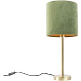QAZQA Botanična namizna svetilka medenina z zeleno senco 25 cm - Simplo | Shoptok.si