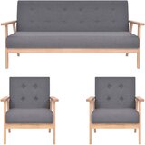  3-dijelni set sofa od tkanine tamnosivi Cijene