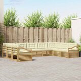  Set vanjskih sofa 9 pcs Bijela i krem 404 x 245,5 x 73 cm | shoptok.hr
