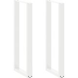  Noge za barski stol U-oblika 2 kom Bijele 50 x (110-111) cm Čelik | shoptok.hr