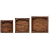  Stalak za biljke 3 pcs Smeđa Drvo od mahagonija | shoptok.hr