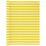 Balkonski zastor žuto-bijeli 120 x 600 cm HDPE | shoptok.hr