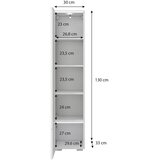 Livetastic Visoka Omara Vera 001, Barva Hrasta | Shoptok.si