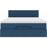 vidaXL Otomanski okvir kreveta s madracem plavi 140x200cm od tkanine | shoptok.hr