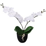  Umjetna orhideja s posudom 30 cm bijela | shoptok.hr