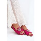 S. BARSKI Women's sandals with decorative heart S.Barski KV27-018 fuchsia | shoptok.hr