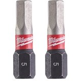 Milwaukee udarni bitsevi hex 5 x 25mm 1/4