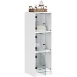  Visoka komoda sa staklenim vratima bijela 35 x 37 x 109 cm | Eponuda.com