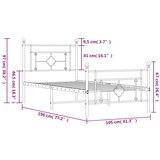 Metalni okvir kreveta uzglavlje i podnožje bijeli 100x190 cm | shoptok.hr