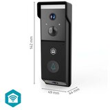Nedis Wi-Fi videodomofon z dvojnim objektivom 4MP 2x 1080p z nočnim vidom IPX54, Črna, (5000277347) | Shoptok.si