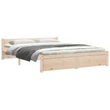  Okvir za krevet od masivnog drva 150 x 200 cm veliki bračni | shoptok.hr